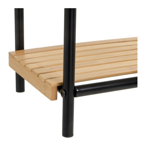 Melns/dabīga toņa bambusa plaukts 41x77 cm – Casa Selección-image-1