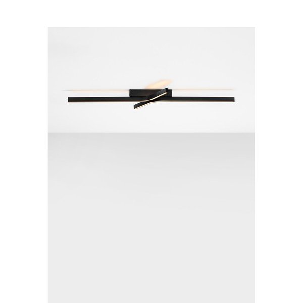 Matēti melna alumīnija LED griestu lampa ar regulējamu spilgtumu 50x100 cm Akro – Nova Luce-image-3