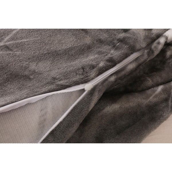 Pelēka vienvietīga mikroplīša gultas veļa 140x200 cm – My House-image-2