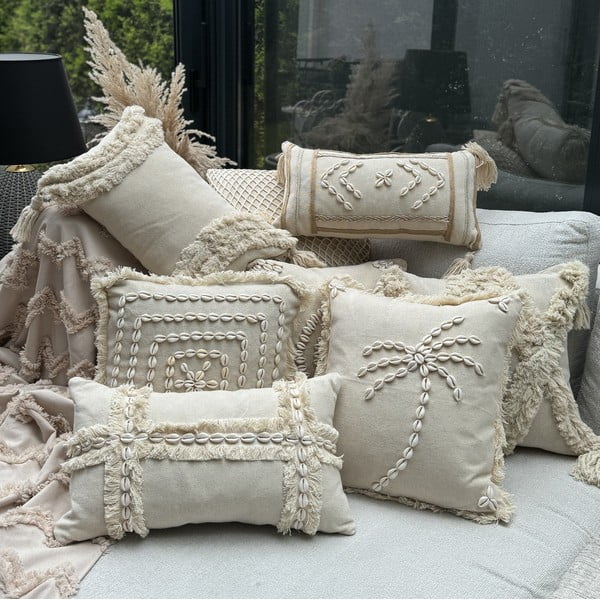 Kokvilnas spilvendrāna 30x50 cm Seashells – Mioli Decor-image-1