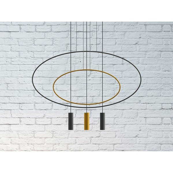 Melna metāla piekaramā lampa HOLAR – Thoro-image-4