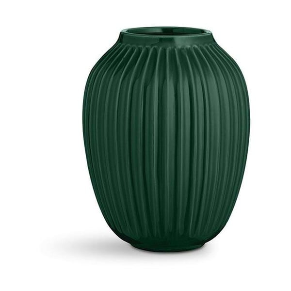 Zaļa keramikas vāze Kähler Design Hammershoi, augstums 25 cm