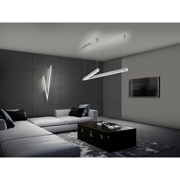 Pelēka LED griestu lampa ar balss vadību/ar mobilās lietotnes vadību un metāla abažūru 35x127.5 cm Cicanto – CINQUE-image-1