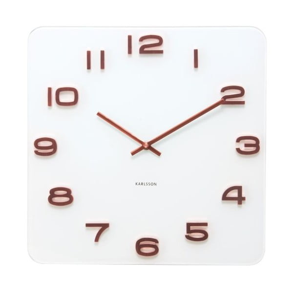 Present Time Vintage vara skaitļi kvadrātveida pulksteņa