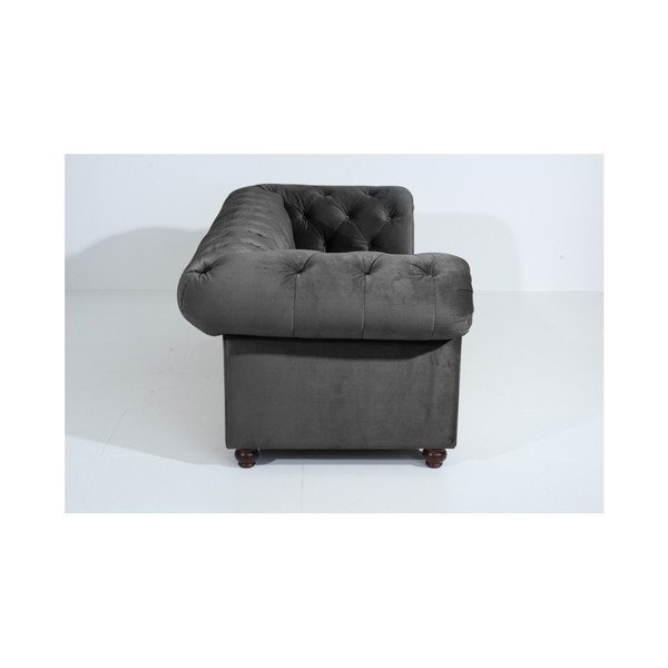 Antracīta pelēks dīvāns Max Winzer Orleans Velvet, 216 cm-image-4