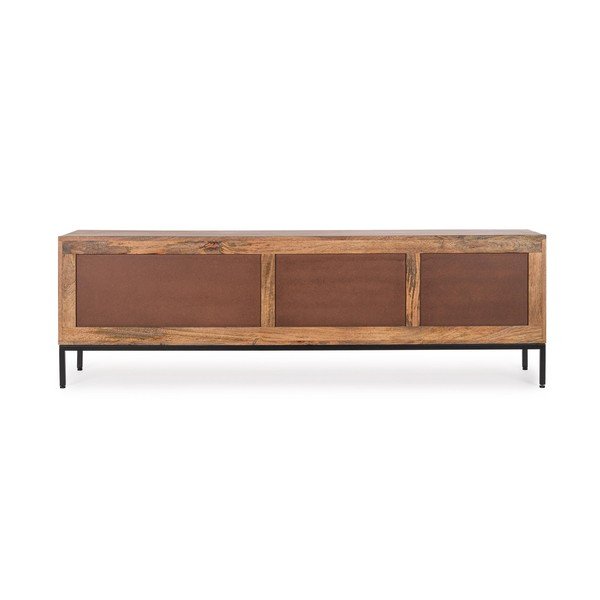 Dabīga toņa mango masīvkoka TV galdiņš 180x55x42 cm Kindia – Bizzotto-image-3