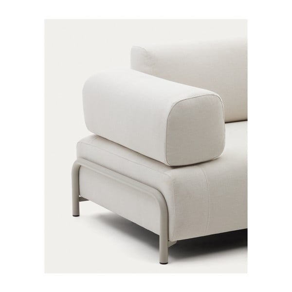 Bēšs modulārā dīvāna roku balsts no šenila auduma Compo – Kave Home-image-2