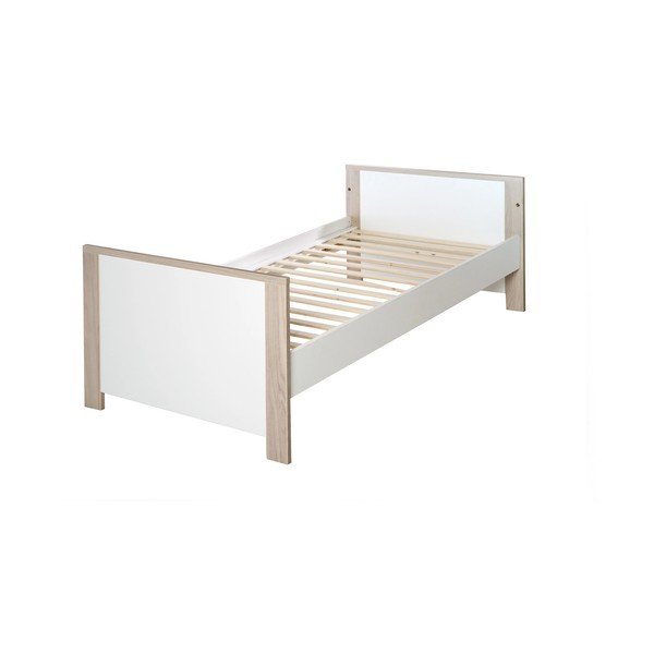 Balta/dabīga toņa bērnu gultiņa 70x140 cm Olaf – Roba-image-2