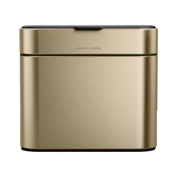 Matētas zelta krāsas kompostējamo atkritumu konteiners 4 l – simplehuman-image-3