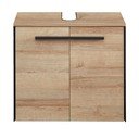 Dabīga toņa piekarams skapītis zem izlietnes ar ozolkoka imitāciju 53x60 cm Quickset 395 – Pelipal