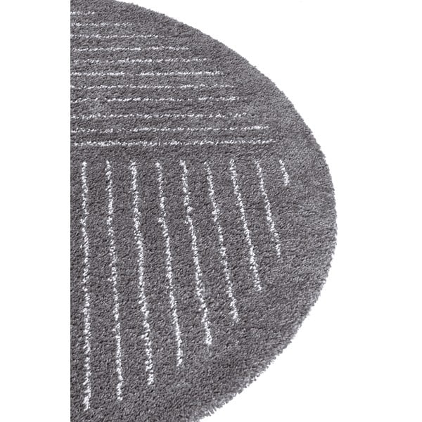 Tumši pelēks apaļš paklājs ø 120 cm Dion – Hanse Home-image-4