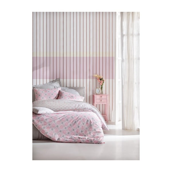Kokvilnas gultasveļa divguļamai gultai Fine, 200 x 220 cm