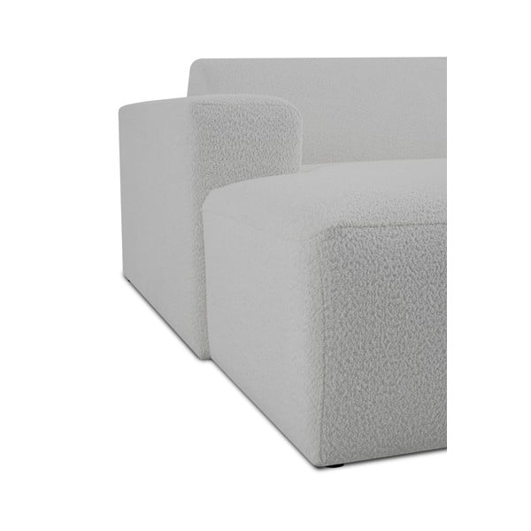 Balts modulārais dīvāns no buklē auduma (ar kreiso stūri) Roxy – Scandic-image-4