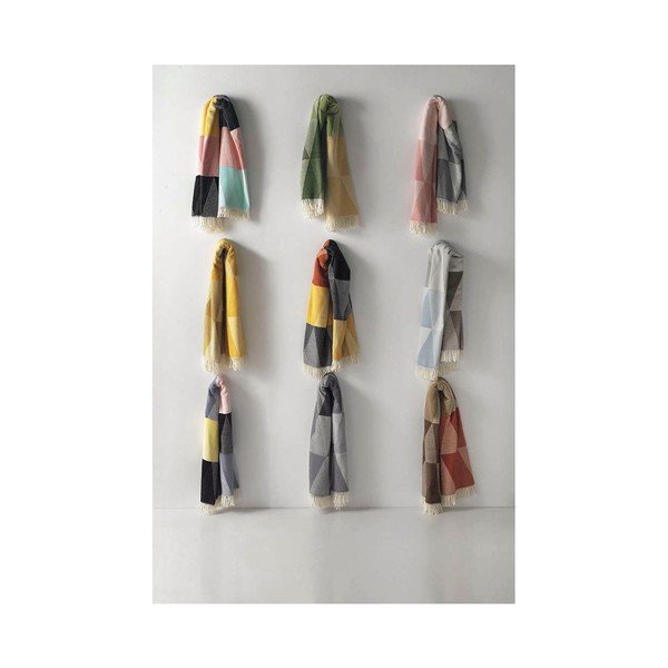 Rozā un pelēks pleds ar kokvilnu Euromant Pisa, 140 x 160 cm-image-2