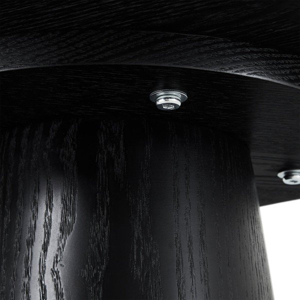 Melns žurnālgaldiņš ar ozolkoka imitāciju ø 45 cm Tango – Furnhouse-image-4