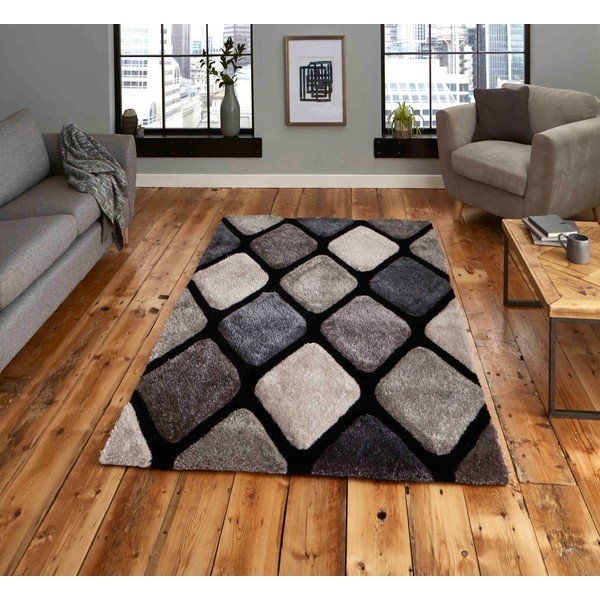 Tumši pelēks ar rokām darināts paklājs 120x170 cm Noble House – Think Rugs-image-1