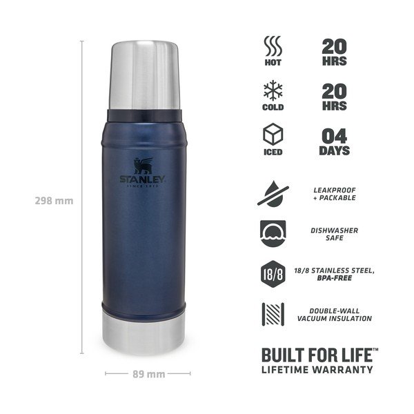 Zils termoss ar krūzīti 750 ml – Stanley-image-3