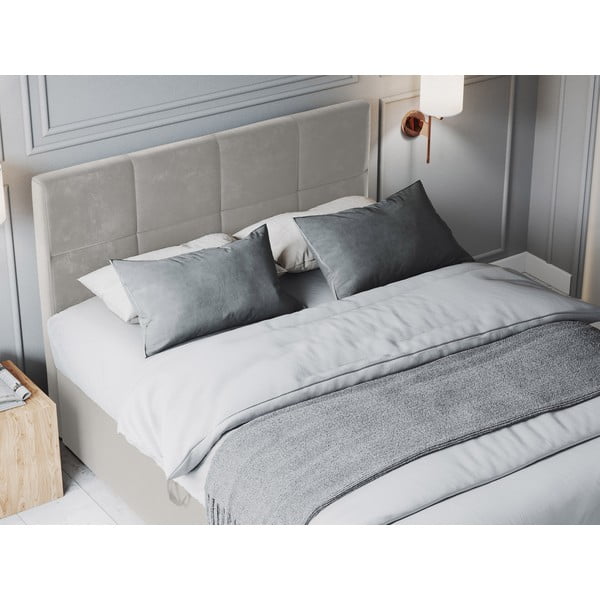 Bēša samta divguļamā gulta Mazzini Beds Mimicry, 160 x 200 cm-image-1