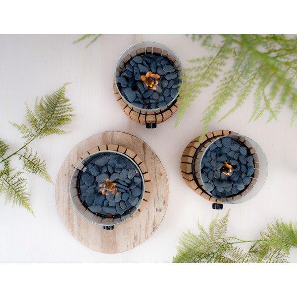 Tīkkoka gāzes lampa Cosi Scoop Timber, augstums 30 cm-image-2