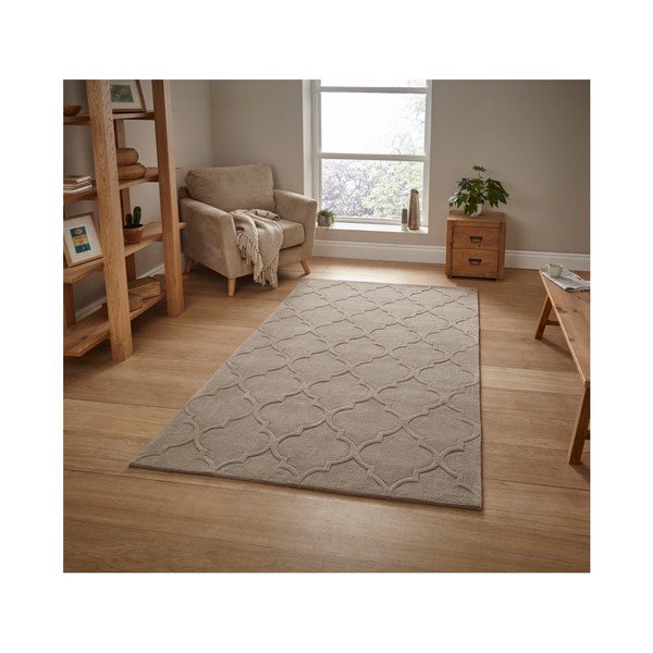 Bēšs ar rokām darināts paklājs Think Rugs Hong Kong Puro Beige, 150 x 230 cm-image-1