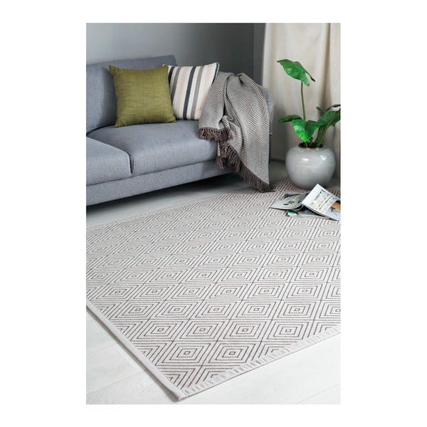 Bēšs rakstains divpusējs paklājs Narma Kalana, 70 x 140 cm-image-4