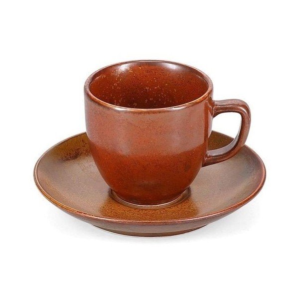 Brūna kapučīno porcelāna tasīte 200 ml Ovio – BonBistro-image-3