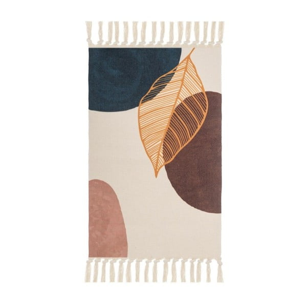 Krēmkrāsas mazgājams paklājs no kokvilnas maisījuma 50x80 cm – Casa Selección