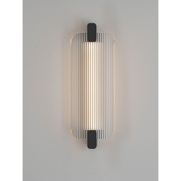 Matēti melna stikla LED sienas lampa Emery – Nova Luce-image-2
