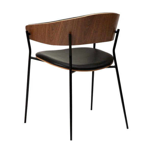Melns/tumša dabīga toņa ēdamistabas krēsls ar roku balstiem Crib – DAN-FORM Denmark-image-4