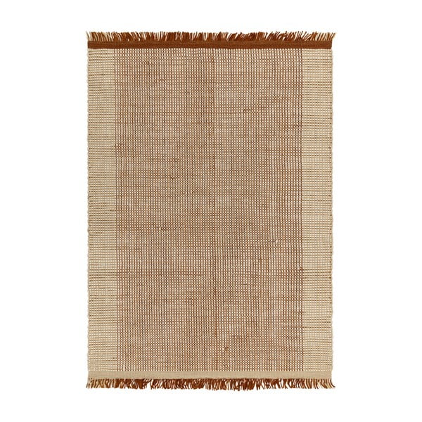 Brūns ar rokām darināts vilnas paklājs 120x170 cm Avalon – Asiatic Carpets