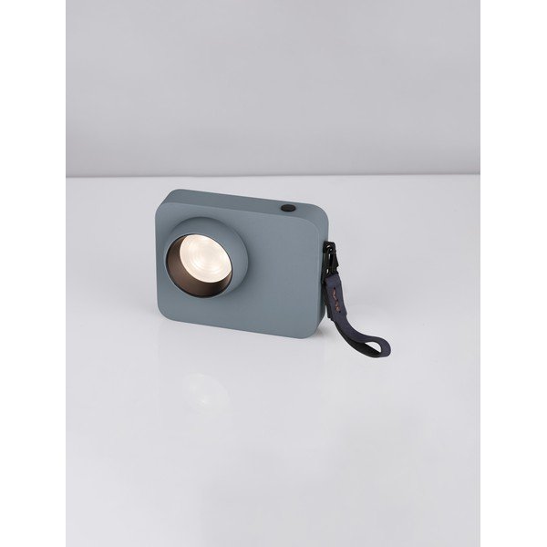 Dūmakaini zila metāla LED galda lampa ar regulējamu spilgtumu (augstums 11 cm) Kedros – Nova Luce-image-3