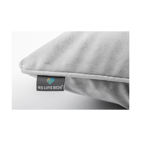 Pelēka spilvendrāna WeLoveBeds Silver, 40 x 60 cm-image-2