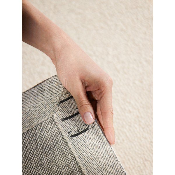 Krēmkrāsas ar rokām darināts vilnas paklājs 140x200 cm Puristic Knots – Elle Decoration-image-4