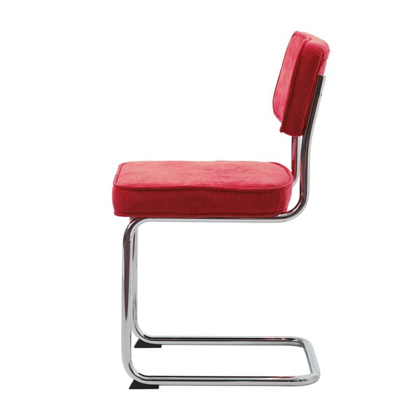 Sarkans velveta pusdienu krēsls Rupert – Unique Furniture-image-4