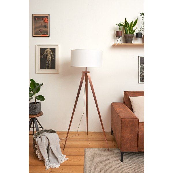 Balta stāvlampa ar vara metāla kājām Bonami Essentials Kiki-image-4