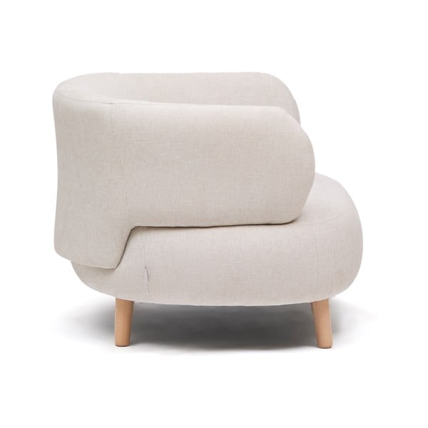 Bēšs atpūtas krēsls no šenila auduma Luisa – Kave Home-image-3