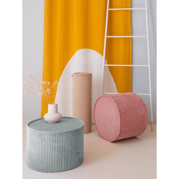 Piparmētru zaļš velveta bērnu pufs – Wigiwama-image-1