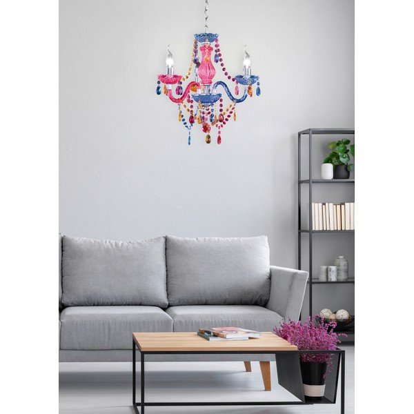 Metāla piekaramā lampa ar akrila stikla abažūru ø 46 cm Lüster – Reality-image-1