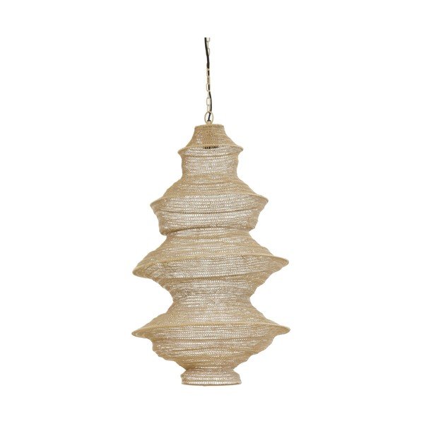 Bēša metāla piekaramā lampa Nakisha – Light & Living