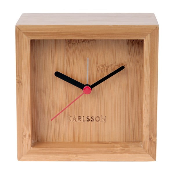 Bambusa galda pulkstenis Karlsson Franky, platums 10 cm