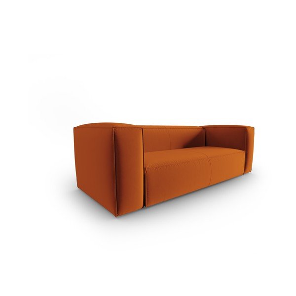 Oranžs samta dīvāns 200 cm Mackay – Cosmopolitan Design-image-2