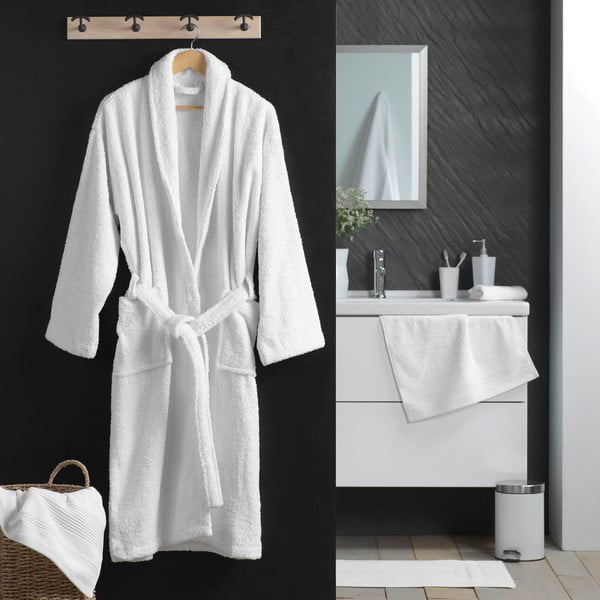 Balts kokvilnas halāts M Tendresse – douceur d'intérieur-image-1