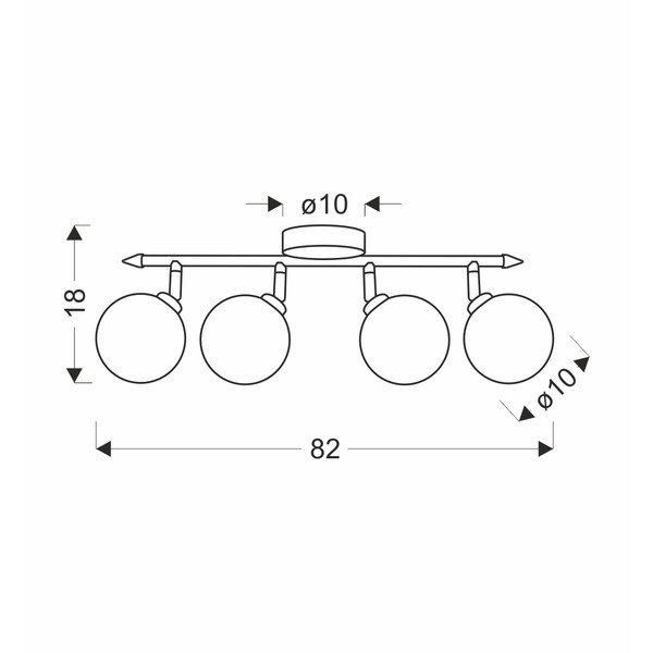 Bronzas krāsas griestu lampa ar stikla abažūru ø 10 cm Rodia – Candellux Lighting-image-3