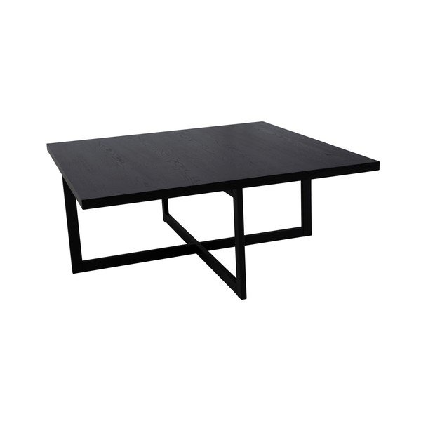 Melns ozolkoka kafijas galdiņš Canett Elliot, 100 x 100 cm-image-2