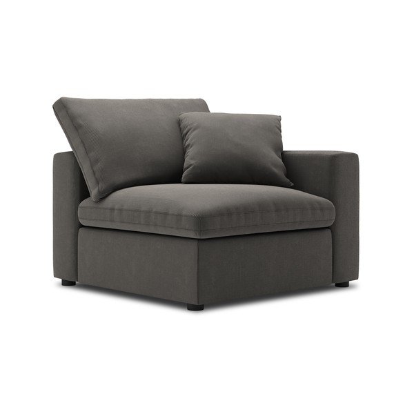 Tumši brūna modulārā dīvāna stūra daļa Windsor & Co Sofas Galaxy, labais stūris-image-2