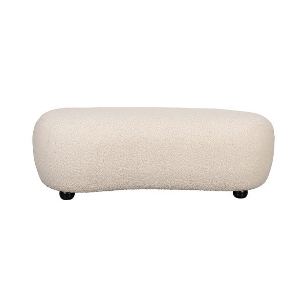 Krēmkrāsas polsterēts sols no buklē auduma Noxx – White Label