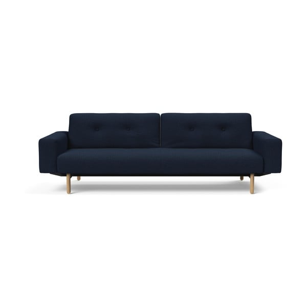 Tumši zils dīvāns ar roku balstiem Innovation Ample Mixed Dance Blue, 90 x 249 cm