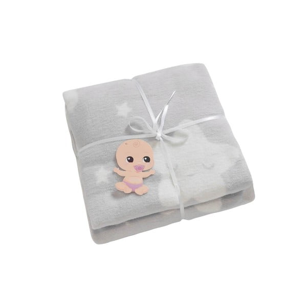 Gaiši pelēka flīsa bērnu sega 100x120 cm Star – Mijolnir