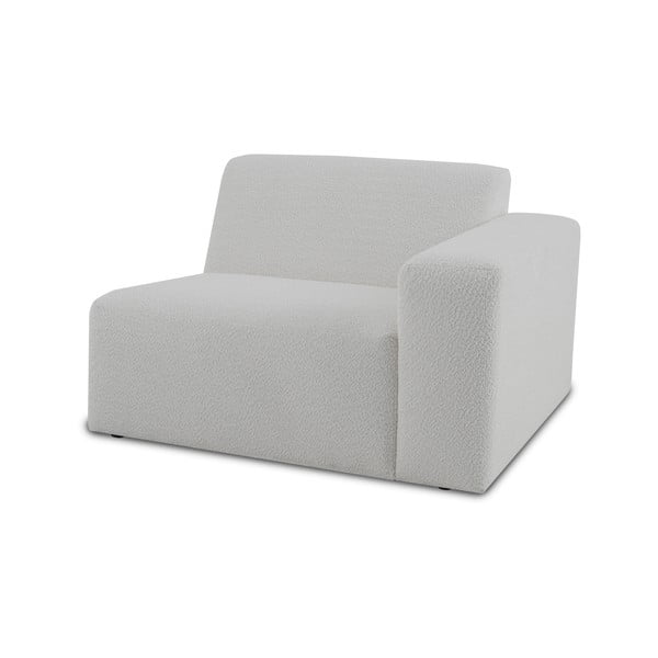 Balts modulārais dīvāns no buklē auduma (ar labo stūri) Roxy – Scandic-image-1