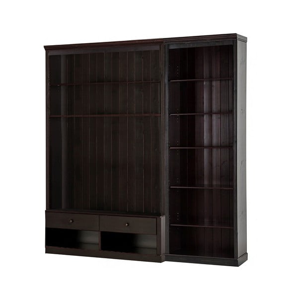 Brūns priedes masīvkoka TV plauktu komplekts 214x223 cm Anita – Støraa-image-1